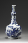 A Transitional Blue and White Bottle Vase