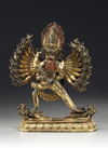 A gilt-bronze figure of Vajrabhairava and Vajra Vetali