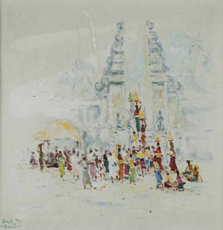 Han Snel (1925-1998) 'A Balinese Temple'