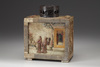Chinese Soapstone Tea Caddy with Wooden Cover