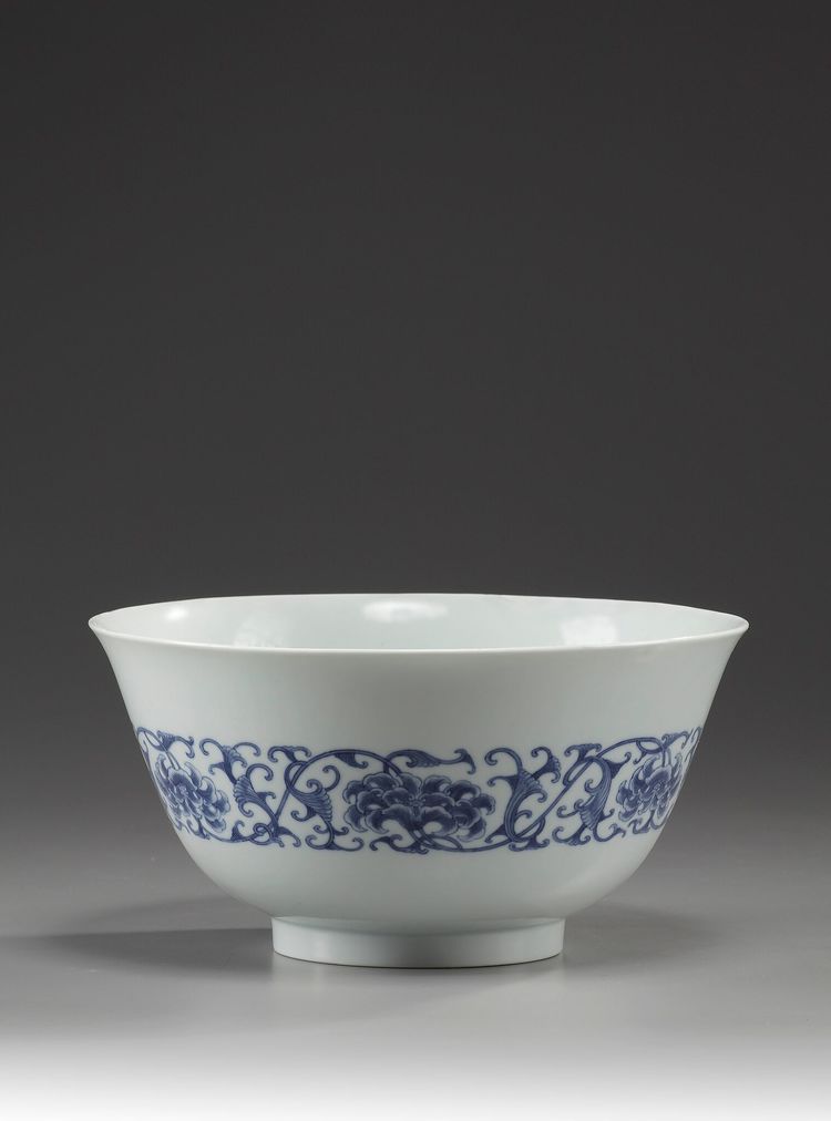 A large Chinese blue and white bowl
