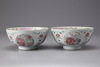 A pair of famille rose bowls