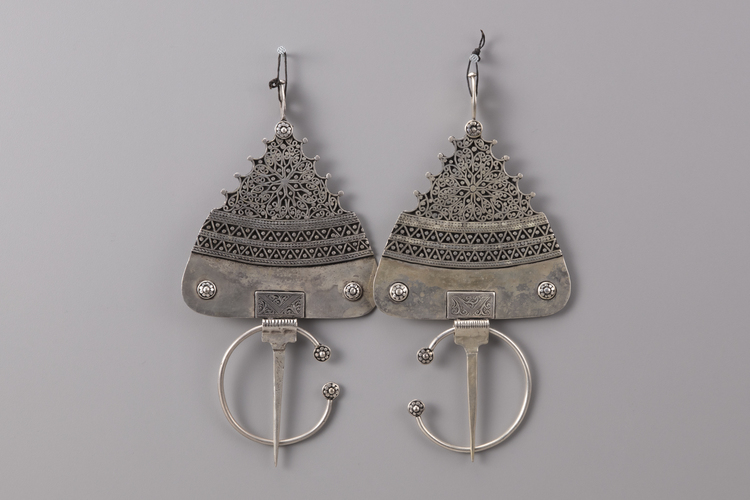 A pair of silver Berber fibulae  - Tizerai -