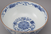 A Chinese blue and white porcelain bowl and plate