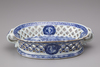 A blue and white porcelain chestnut-basket