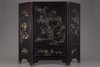 A CHINESE RED LACQUERED FOLDING SCREEN, 19TH-20TH CNTURY