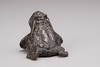 A Japanese bronze figure of a toad