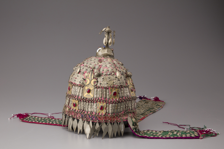 A traditional Mongolian headdress