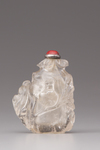 A rock crystal carved snuff bottle