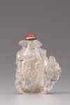 A rock crystal carved snuff bottle