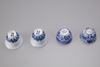 Four blue and white porcelain cups