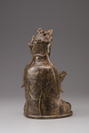 A Chinese gilt bronze seated figure of Guanyin