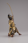 A gilt-bronze figure of a Samurai archer