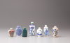 NINE CHINESE PORCELAIN SNUFF BOTTLES,19TH CENTURY