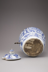 A blue and white Wanli pot with cover