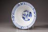 Two Chinese blue and white Klapmuts bowls