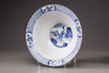 Two Chinese blue and white Klapmuts bowls