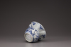 A Chinese blue and white spittoon