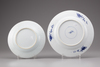 Two blue and white porcelain plates