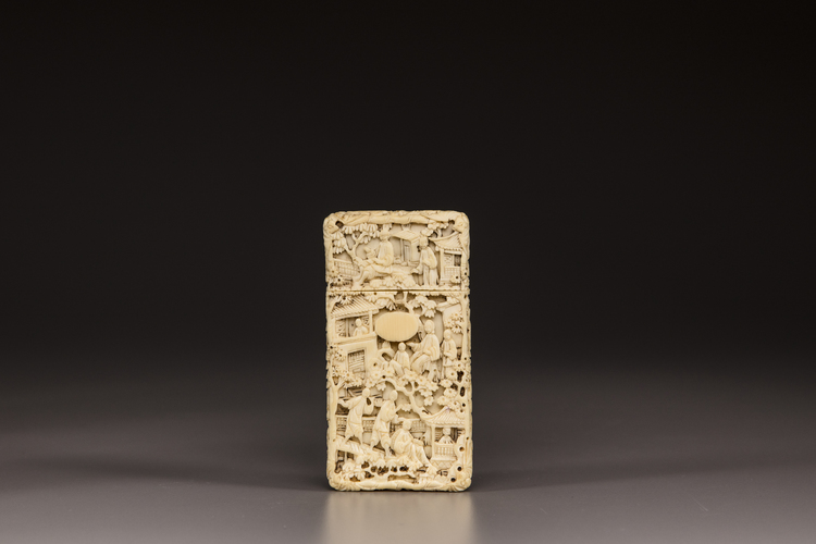 Small Cantonese ivory card case