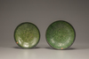 Two emerald-green-glazed bowls