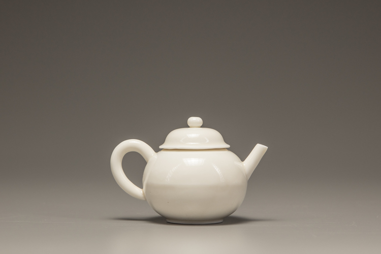 A blanc de chine teapot