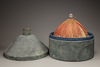 Two Chinese mandarin official's summer hats, guanmao