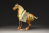 A sancai-glazed pottery figure a caparisoned horse