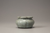 A crackle-glazed lobed water pot