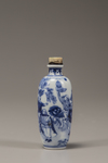 A blue and white 'foreign tribute bearers' snuff bottle