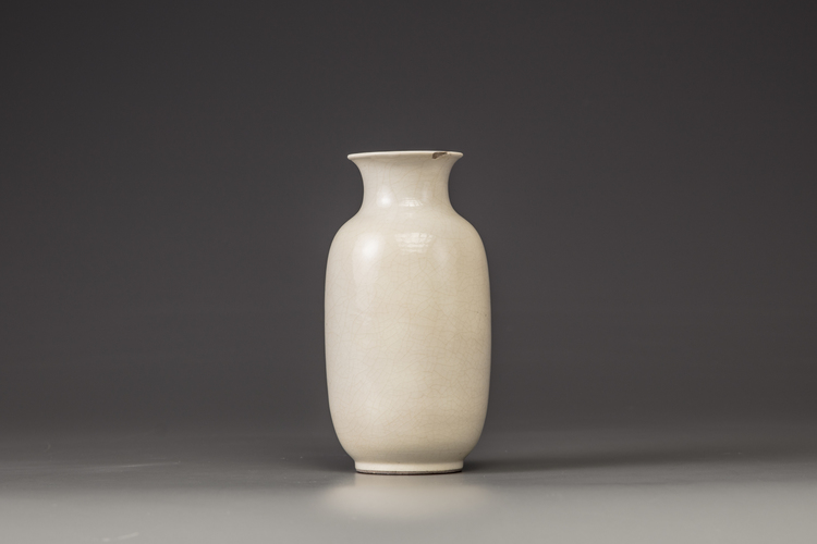 A crackle-glazed vase