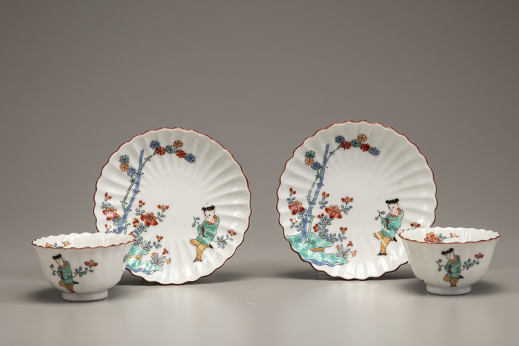 Two pairs of cups and saucers