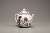 A famille rose cockerel teapot