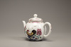 A famille rose cockerel teapot