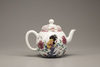 A famille rose cockerel teapot