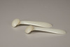A matched pair of pale celadon jade ruyi-sceptre hair pins