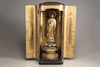 A large Japanese gilt wood figure of Amida Nyorai with zushi