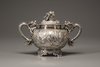 A three-piece export silver tea set