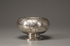 A Chinese export silver 'bamboo' stem bowl