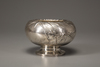 A Chinese export silver 'bamboo' stem bowl