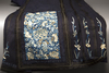 Three embroidered apron skirt panels