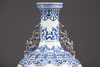 A Chinese blue and white baluster vase