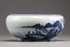 A Chinese blue and white tripod censer
