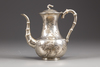 A Chinese export silver 'bird and flower' coffee pot