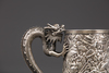 A Chinese export silver dragon-handled mug