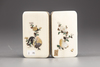 A Japanese carved ivory and shibayama inlaid card case