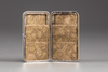 A Japanese carved ivory and shibayama inlaid card case