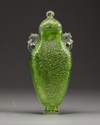 A Pekingglass vase with cover