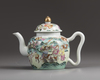 A Chinese famille rose teapot and cover