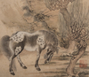 Two Chinese 'Eight Horses of Mu Wang' paintings